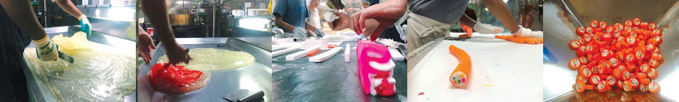 These sweets, each measuring 2cm in diameter, are produced under a labour-intensive process. 